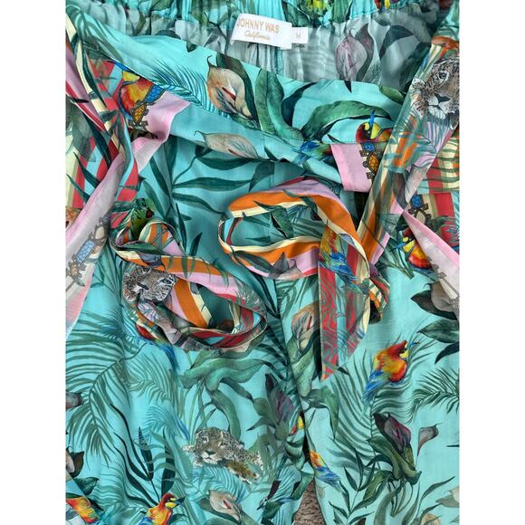Johnny Was Taina Split Leg‎ Nature Printed Pants Size Medium - Picture 5 of 12